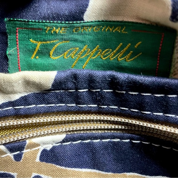 T. Cappelli Vintage Aztec Southwestern Bag Authentic with Gold Ring Leather Trim - Picture 7 of 10